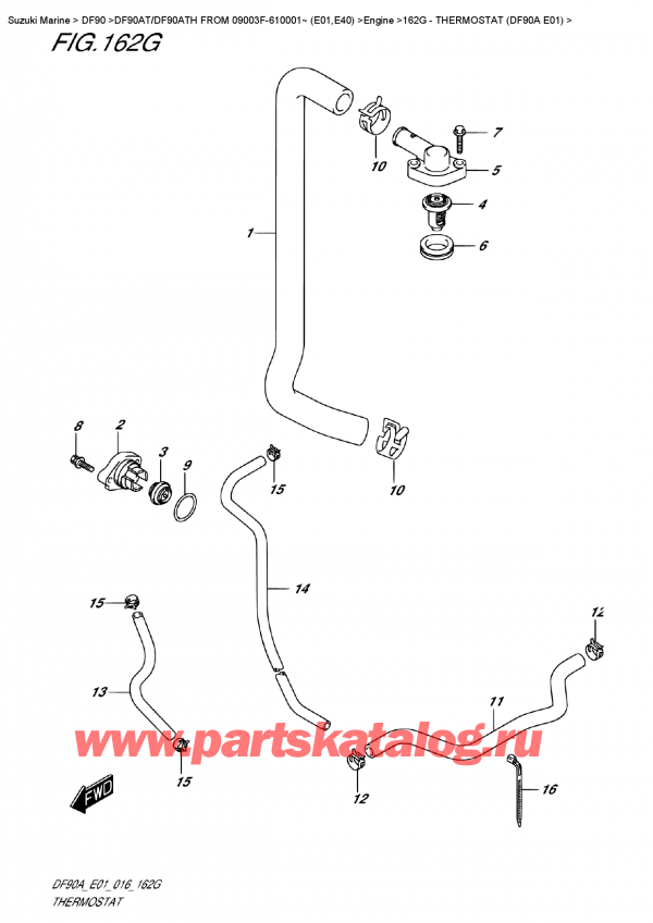  ,   , Suzuki DF90AT/DF90ATH FROM 09003F-610001~ (E01,E40)  , Thermostat  (Df90A  E01)