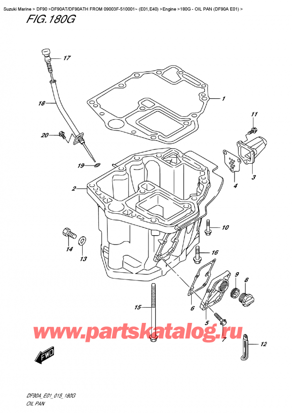  ,   , Suzuki DF90A TL / TX FROM 09003F-510001~ (E01), Oil Pan  (Df90A  E01) /   (Df90A E01)