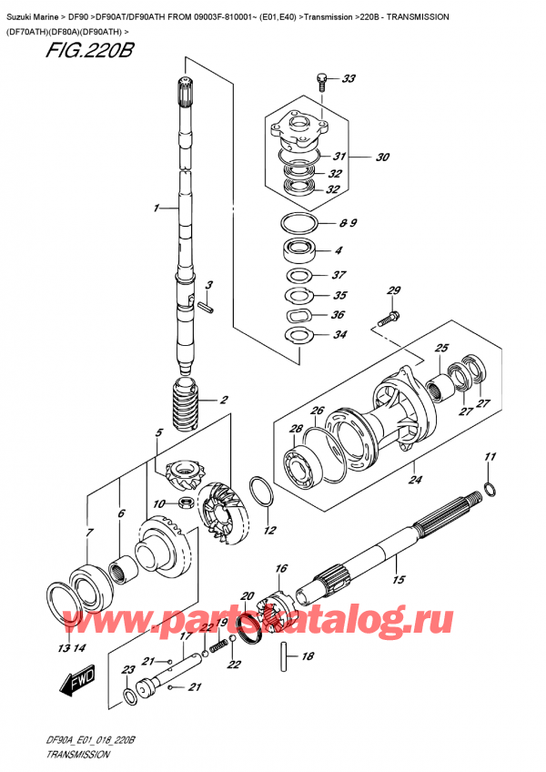 ,   , SUZUKI DF90A TL /TX FROM 09003F-810001~ (E01 018)  2018 ,  (Df70Ath) (Df80A) (Df90Ath)