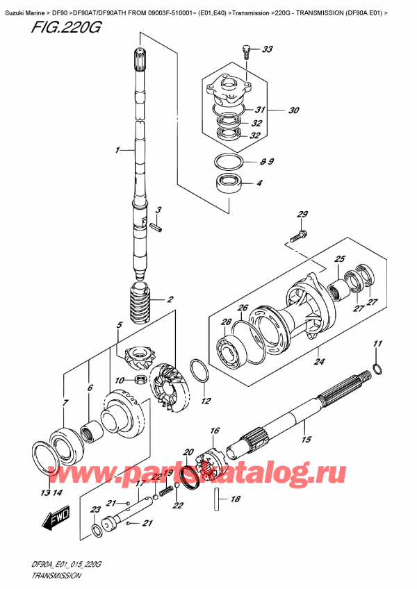  ,   , Suzuki DF90A TL / TX FROM 09003F-510001~ (E01)  2015 ,  (Df90A E01)