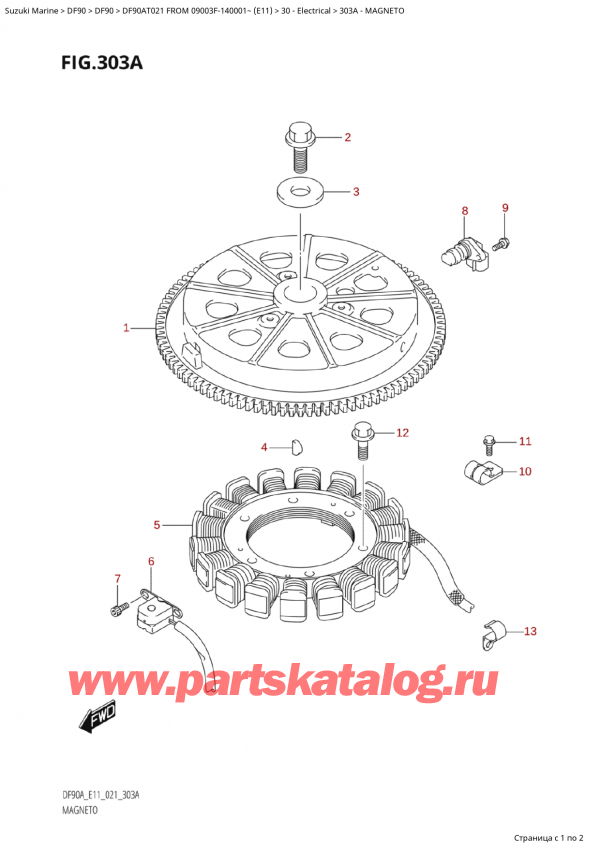  ,   , SUZUKI Suzuki DF90A TL / TX FROM  09003F-140001~  (E01 021)  2021 ,  / Magneto