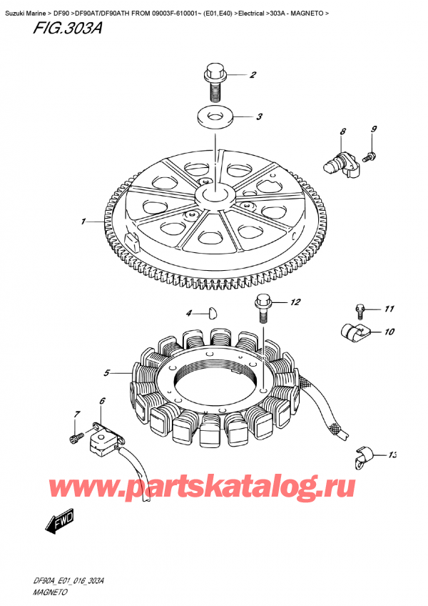   ,    , Suzuki DF90AT/DF90ATH FROM 09003F-610001~ (E01,E40)  ,  / Magneto