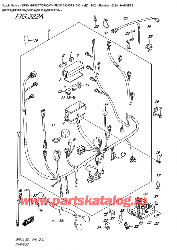  ,   , Suzuki DF90A TL /TX FROM 09003F-810001~ (E01 018),   (Df70A) (Df70Ath) (Df80A) (Df90A) (Df90Ath) - Harness (Df70A)(Df70Ath)(Df80A)(Df90A)(Df90Ath)
