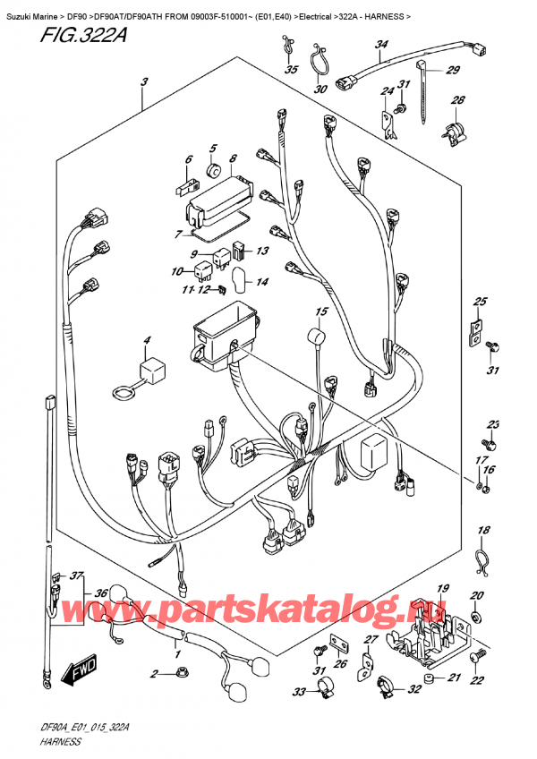  ,   , Suzuki DF90A TL / TX FROM 09003F-510001~ (E01 015),   / Harness