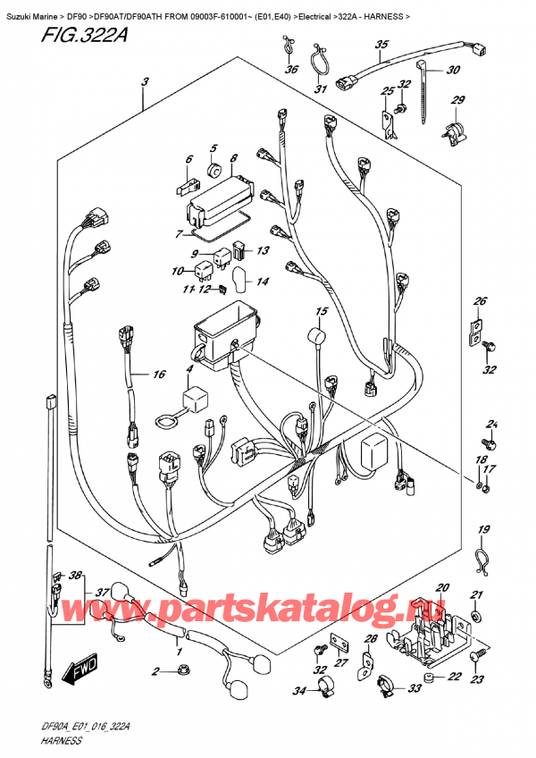  ,  , Suzuki DF90AT/DF90ATH FROM 09003F-610001~ (E01,E40)  , Harness
