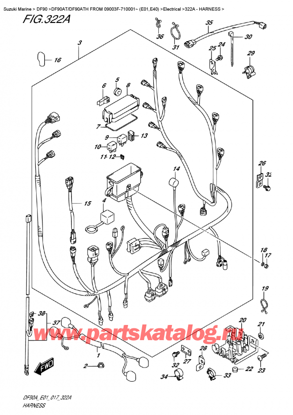  ,   , Suzuki DF90A TL/TX FROM 09003F-710001~ (E01), Harness /  