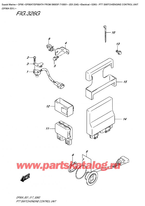  , , Suzuki DF90A TL/TX FROM 09003F-710001~ (E01)  2017 , Ptt  Switch/engine  Control  Unit  (Df90A  E01)