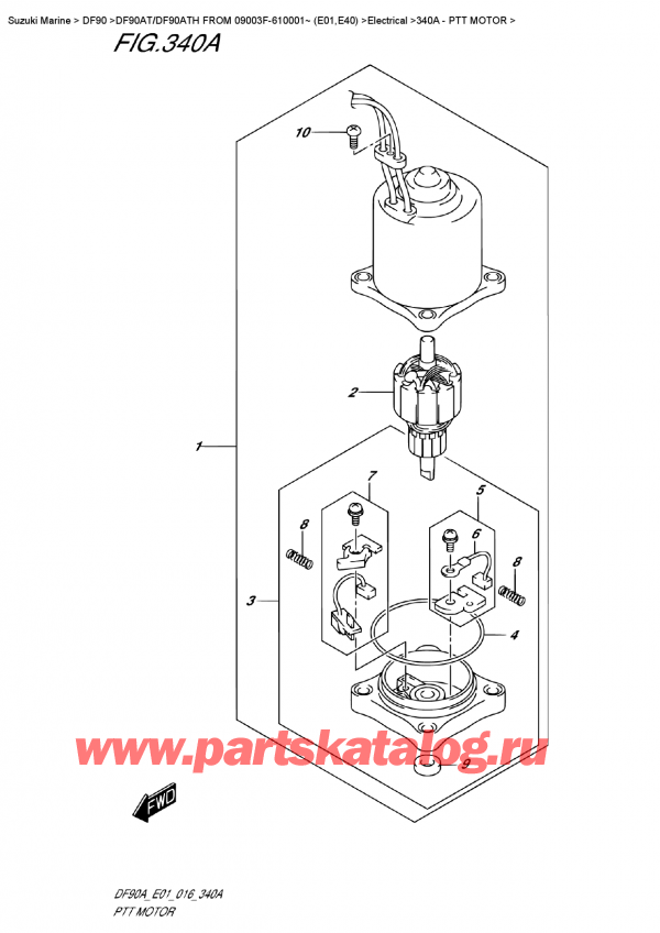 ��������� ��������, �� ��������� ���������, Suzuki DF90AT/DF90ATH FROM 09003F-610001~ (E01,E40)  , ��������� ������������