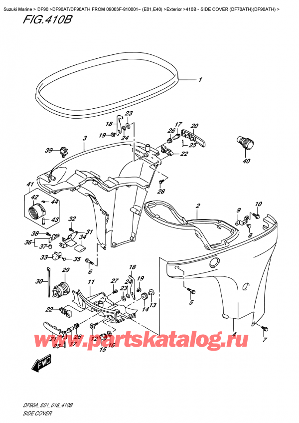  ,   , Suzuki DF90A TL /TX FROM 09003F-810001~ (E01 018)  2018 ,   (Df70Ath) (Df90Ath)