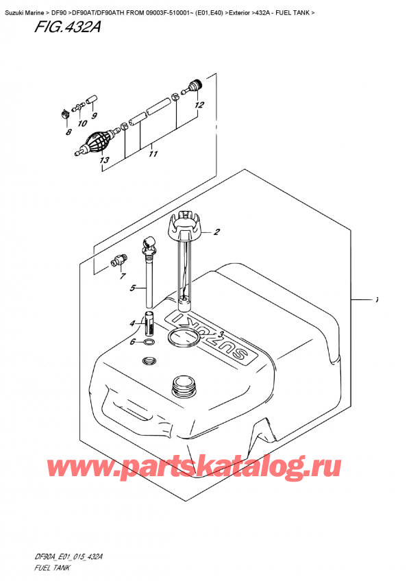  ,   , Suzuki DF90A TL / TX FROM 09003F-510001~ (E01 015)  2015 ,  