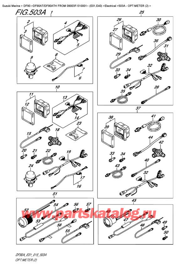  ,  , Suzuki DF90A TL / TX FROM 09003F-510001~ (E01 015)  2015 , :  (2)