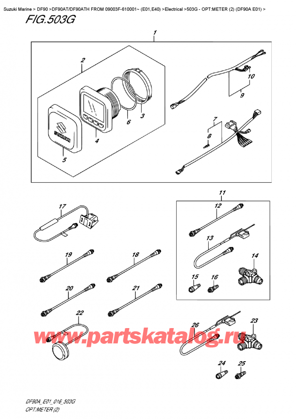  ,   , Suzuki DF90AT/DF90ATH FROM 09003F-610001~ (E01,E40)  , :  (2) (Df90A E01)