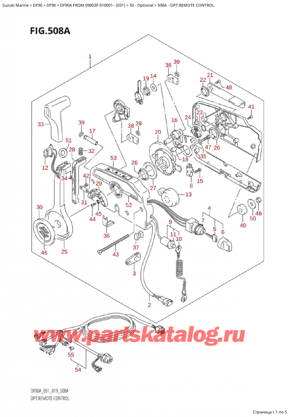  ,    , Suzuki DF90A TS/TL FROM 09003F-910001~ (E01), Opt:remote Control