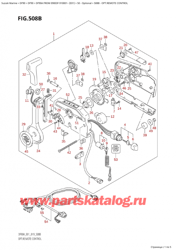  , , SUZUKI DF90A TL/TX FROM 09003F-910001~ (E01 019), Opt:remote Control