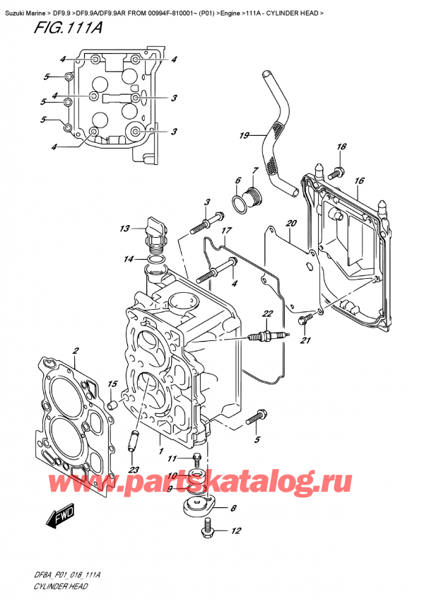  ,    , Suzuki DF9.9A S FROM 00994F-810001~ (P01)  2018 ,   