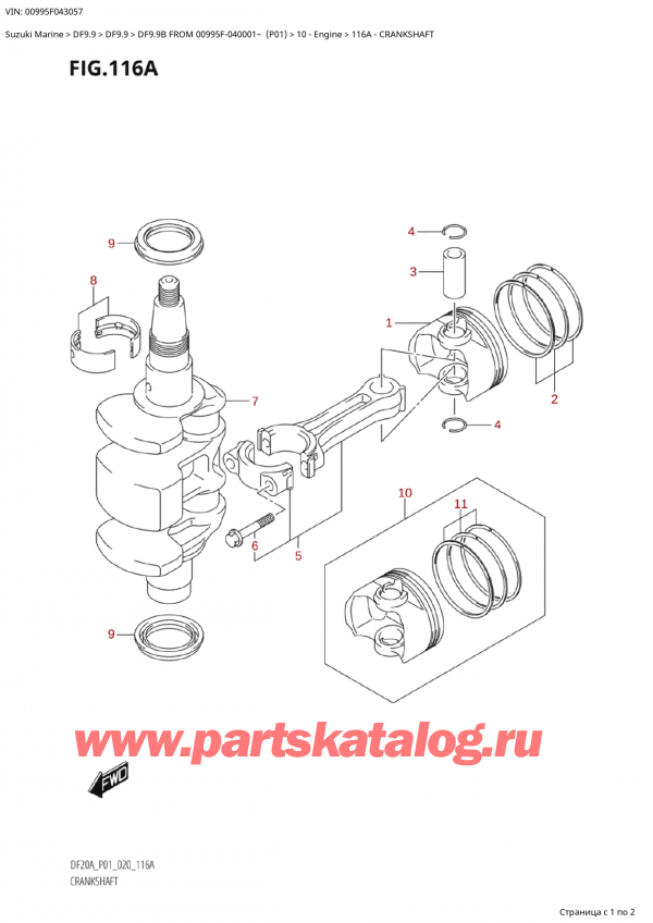  ,  , Suzuki  DF9.9B S/L FROM 00995F-040001~ (P01)   2020 , 