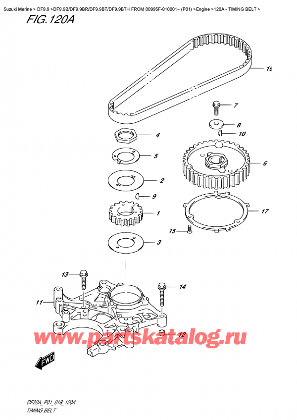   , , Suzuki DF9.9B TL FROM 00995F-810001~ (P01)   2018 ,  