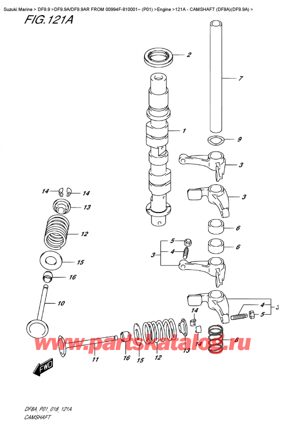 ,   , Suzuki DF9.9A S FROM 00994F-810001~ (P01)  2018 ,   (Df8A) (Df9.9A)