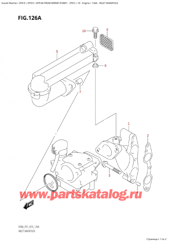  ,    , Suzuki DF9.9A S/L FROM 00994F-910001~ (P01),  