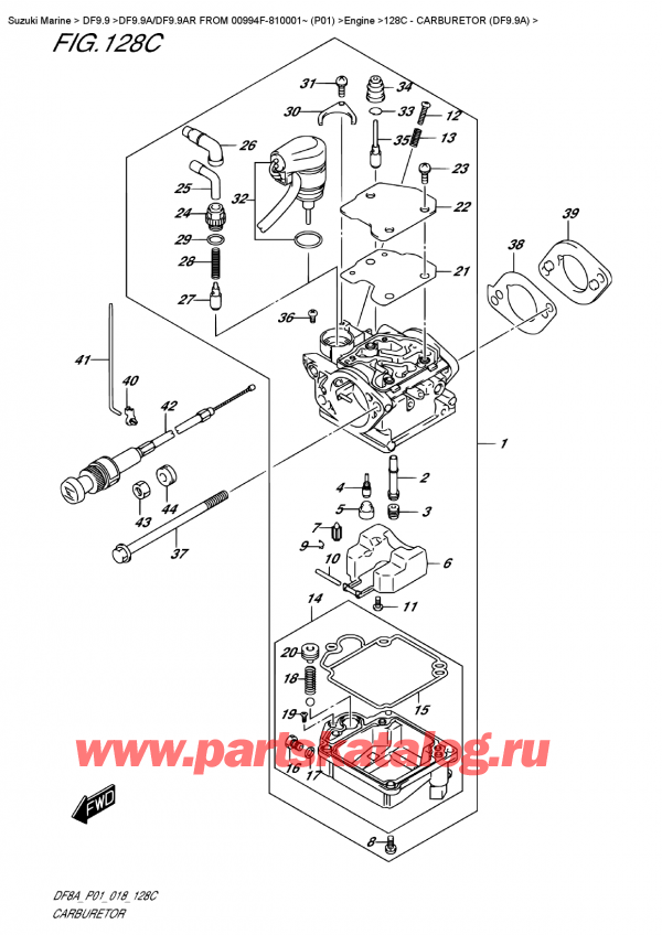 ,   , Suzuki DF9.9A S FROM 00994F-810001~ (P01)  2018 , Carburetor (Df9.9A)