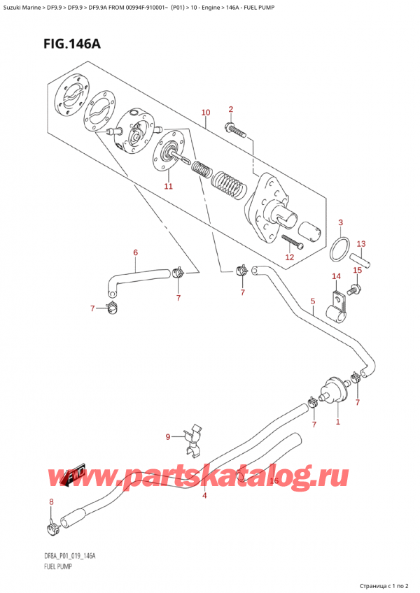  ,   , Suzuki DF9.9A S/L FROM 00994F-910001~ (P01)  2019 ,  
