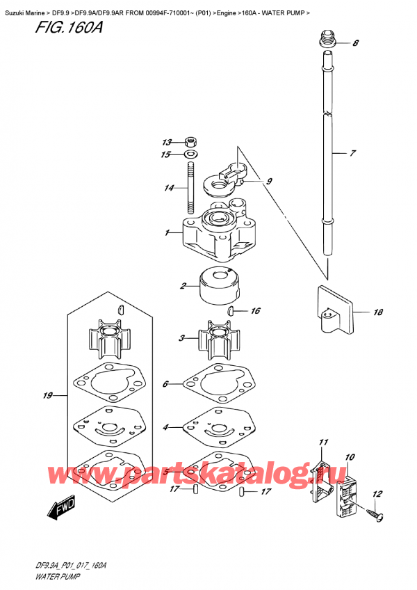  ,   ,  DF9.9A S FROM 00994F-710001~ (P01)    2017 , Water Pump