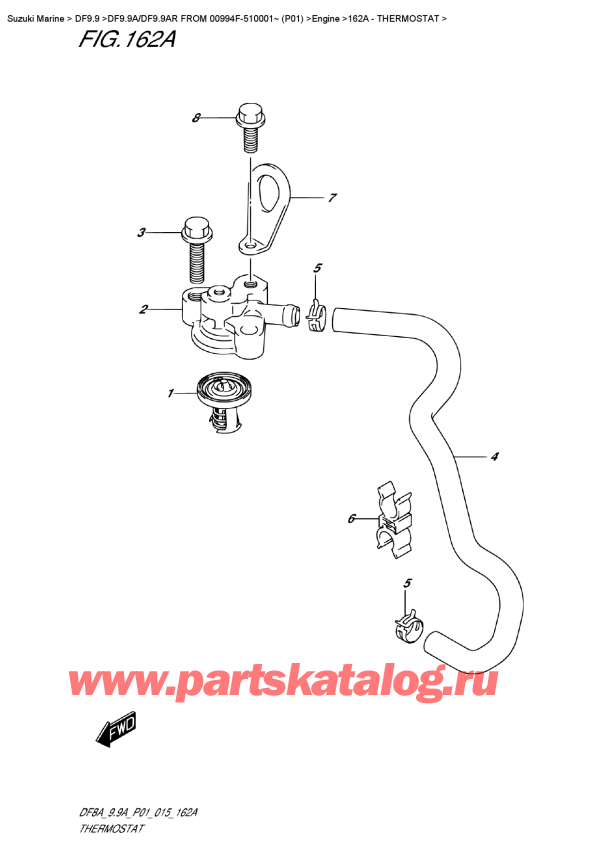   ,   , Suzuki DF9.9AS FROM 00994F-510001~ (P01)  2015 ,  - Thermostat