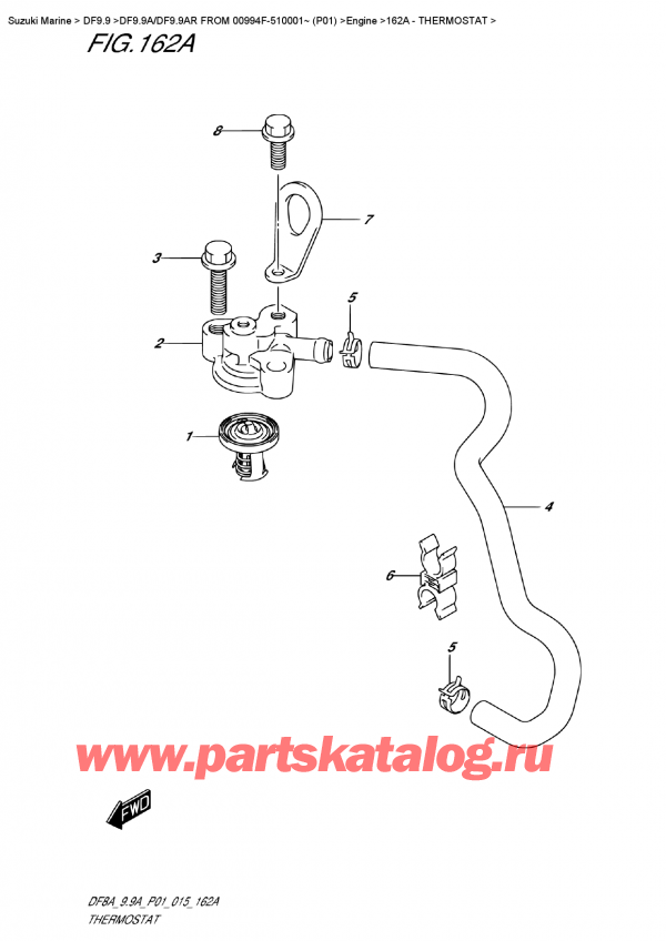  ,  , Suzuki DF9.9AS FROM 00994F-510001~ (P01),  - Thermostat