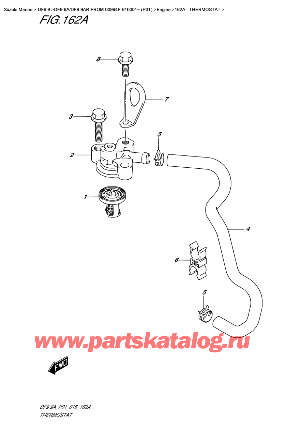  ,   , Suzuki DF9.9A/DF9.9AR FROM 00994F-610001~ (P01)    2016 ,  / Thermostat