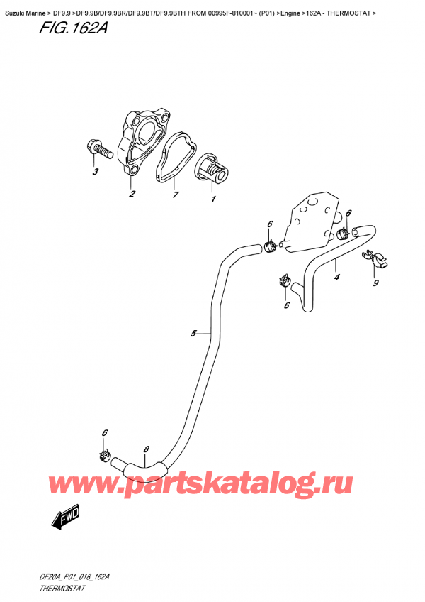   ,   , Suzuki DF9.9B RS / RL FROM 00995F-810001~ (P01), Thermostat