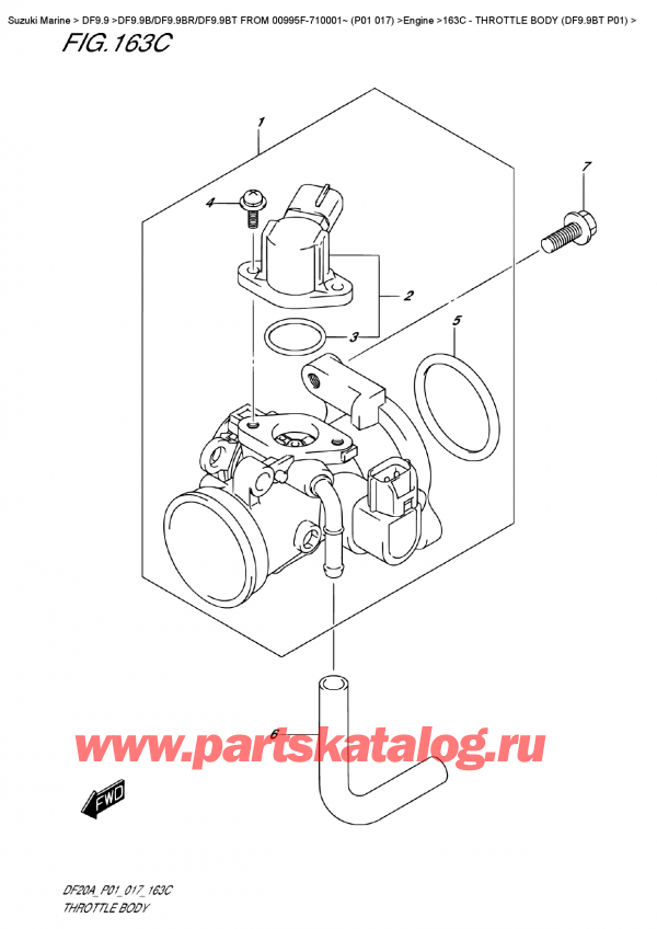   ,   , Suzuki DF9.9B TL FROM 00995F-710001~ (P01 017)  2017 , Throttle  Body  (Df9.9Bt  P01) /   (Df9.9Bt P01)