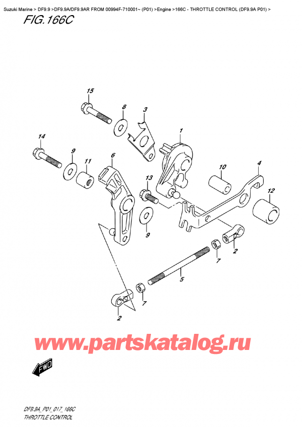  ,    , Suzuki DF9.9A S FROM 00994F-710001~ (P01)  , Throttle  Control  (Df9.9A  P01)