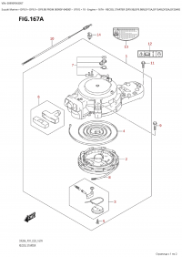 167A  -  Recoil  Starter  (Df9.9B,Df9.9Br,Df15A,Df15Ar,Df20A,Df20Ar) (167A -   (Df9.9B, Df9.9Br, Df15A, Df15Ar, Df20A, Df20Ar))