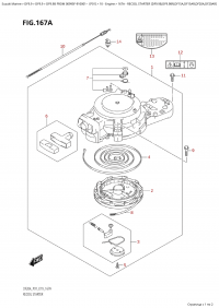 167A  -  Recoil  Starter  (Df9.9B,Df9.9Br,Df15A,Df15Ar,Df20A,Df20Ar) (167A -   (Df9.9B, Df9.9Br, Df15A, Df15Ar, Df20A, Df20Ar))