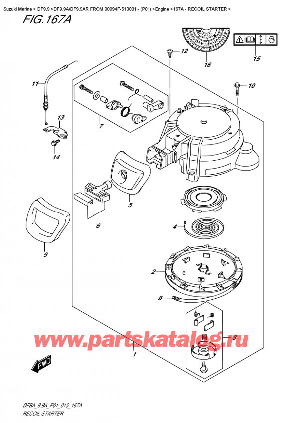  ,   , Suzuki DF9.9AS FROM 00994F-510001~ (P01),  