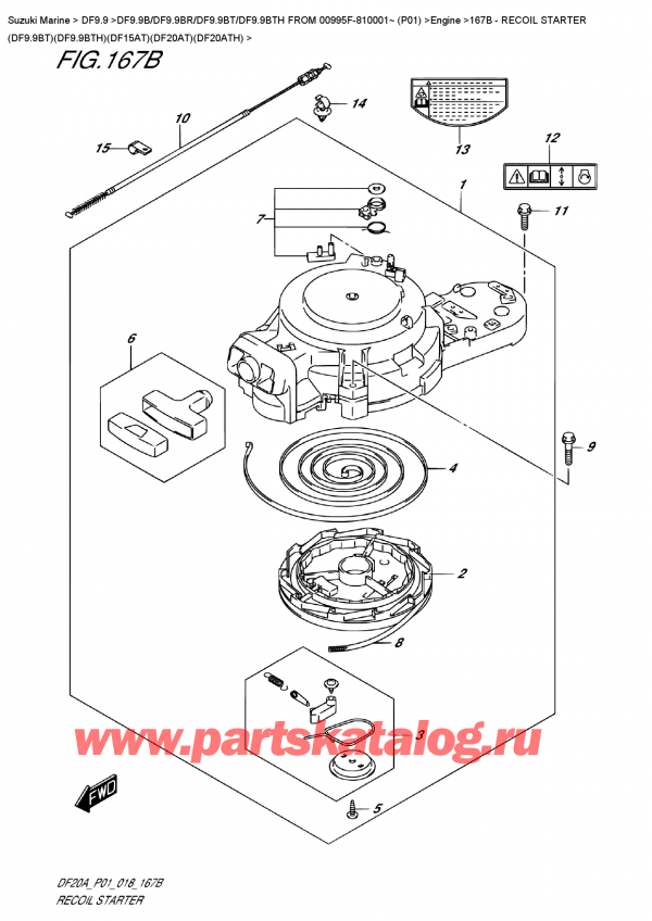  ,   , SUZUKI DF9.9B TL FROM 00995F-810001~ (P01) , Recoil  Starter  (Df9.9Bt)(Df9.9Bth)(Df15At)(Df20At)(Df20Ath)