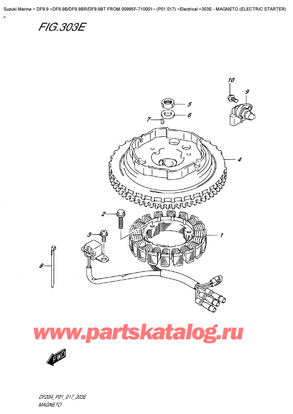  ,    , Suzuki DF9.9B TL FROM 00995F-710001~ (P01 017)  2017 , Magneto  (Electric  Starter) /  ()