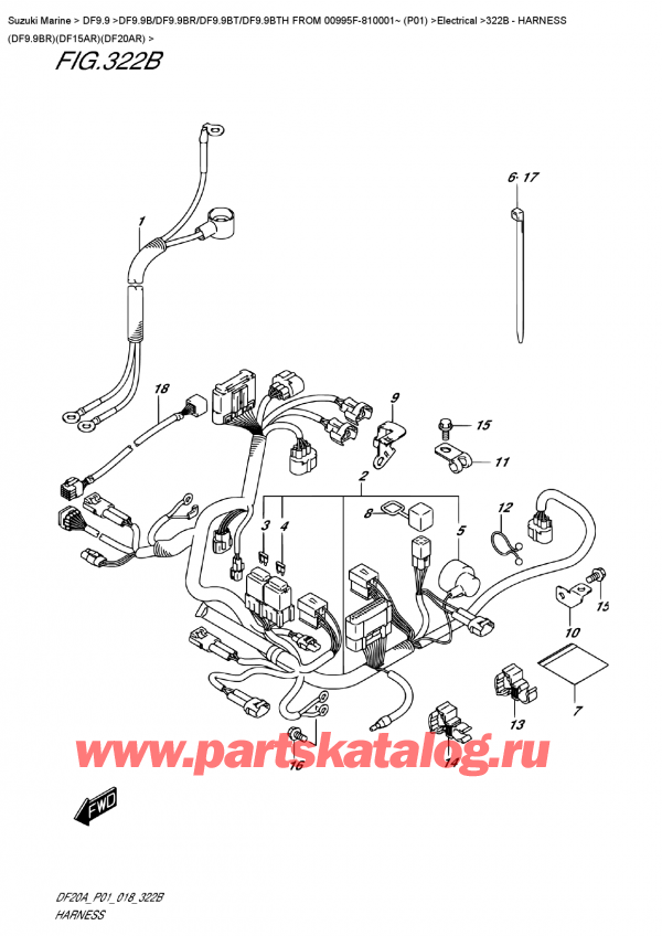 ,   , Suzuki DF9.9B RS / RL FROM 00995F-810001~ (P01),   (Df9.9Br) (Df15Ar) (Df20Ar)