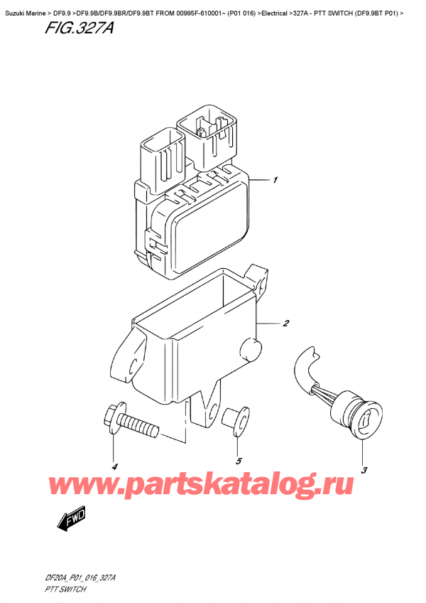 ,    , Suzuki DF9.9B TL FROM 00995F-610001~ (P01 016)    2016 , Ptt  Switch  (Df9.9Bt  P01) -   (Df9.9Bt P01)
