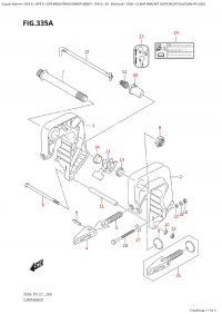335A - Clamp Bracket ((Df9.9B,Df15A,Df20A):P01:020) (335A -   ( (Df9.9B, Df15A, Df20A) : P01: 020))