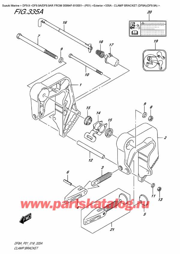  ,   , Suzuki DF9.9A S FROM 00994F-810001~ (P01)  2018 ,   (Df8A) (Df9.9A)