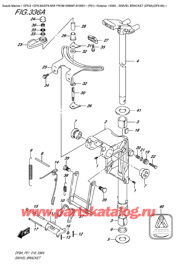  ,    , Suzuki DF9.9A S FROM 00994F-810001~ (P01)  2018 ,   (Df8A) (Df9.9A)