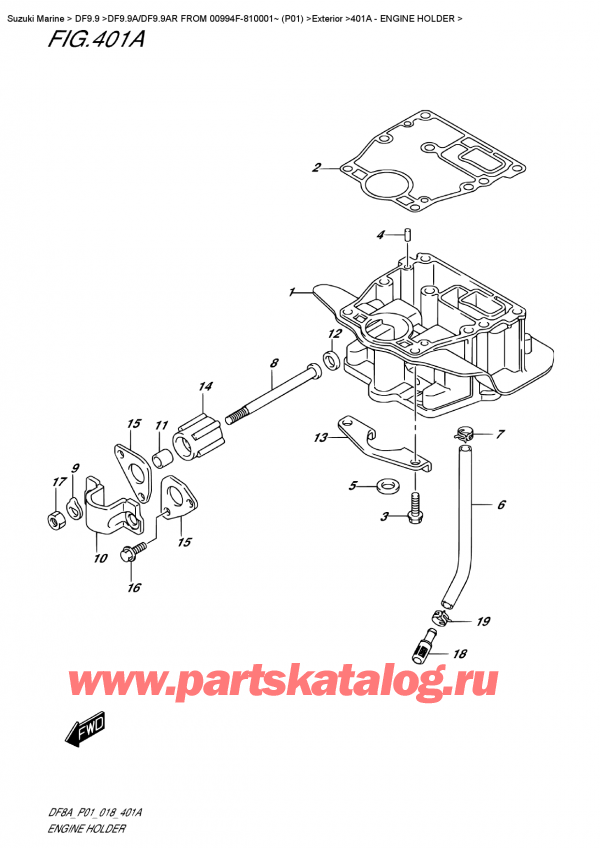  ,   , SUZUKI DF9.9A S FROM 00994F-810001~ (P01)  2018 ,  