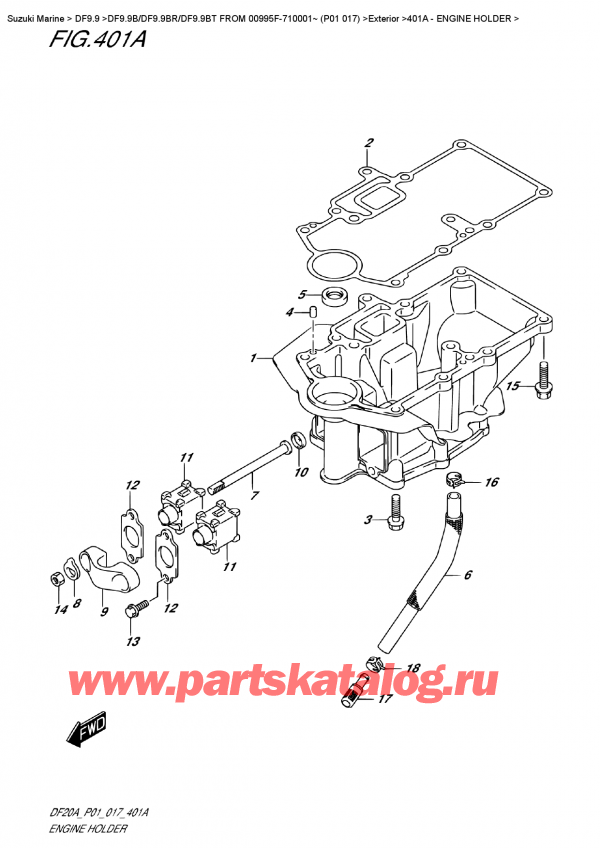 ������ ������������ ��������, �� �������� �����, Suzuki DF9.9B RS/RL FROM 00995F-710001~ (P01 017)  , ��������� ���������