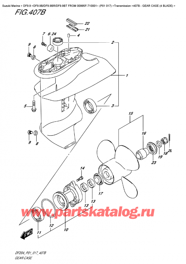 , , Suzuki DF9.9B RS/RL FROM 00995F-710001~ (P01 017)  ,    (4 Blade)