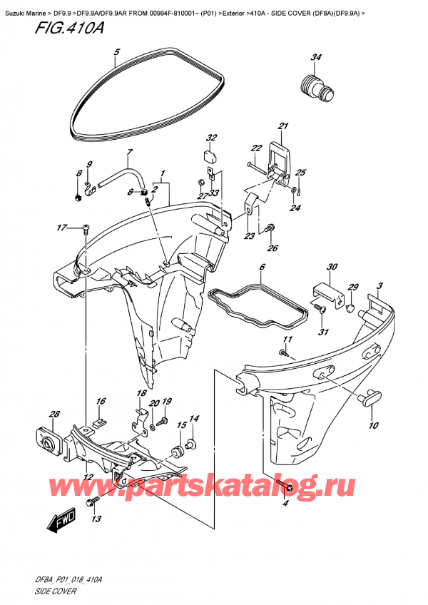  ,  , Suzuki DF9.9A S FROM 00994F-810001~ (P01)  2018 ,   (Df8A) (Df9.9A)