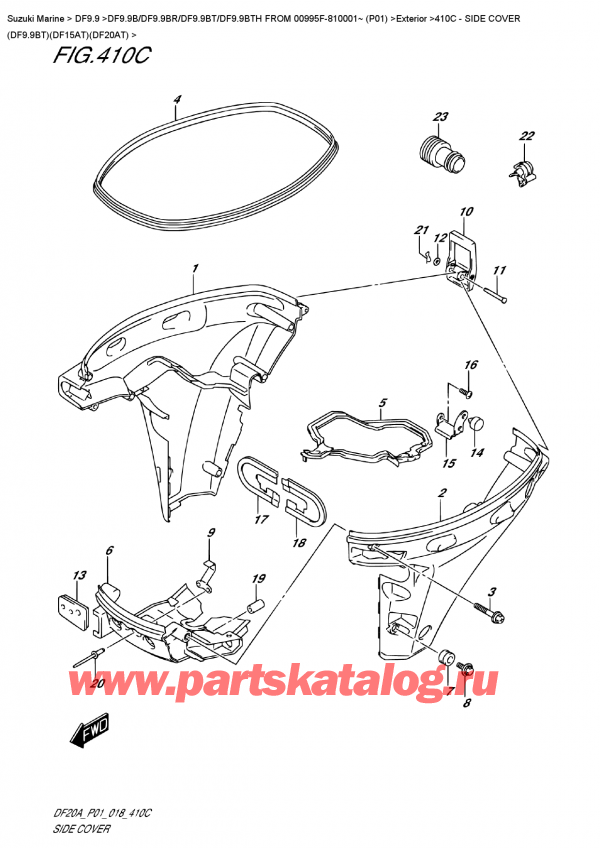  ,    , SUZUKI DF9.9B TL FROM 00995F-810001~ (P01)   2018 ,   (Df9.9Bt) (Df15At) (Df20At)