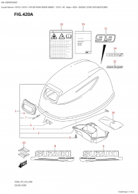 420A - Engine Cover (Df9.9B,Df9.9Br) (420A -   () (Df9.9B, Df9.9Br))