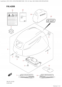 420B - Engine Cover (Df9.9A,Df9.9Ar) (420B -   () (Df9.9A, Df9.9Ar))