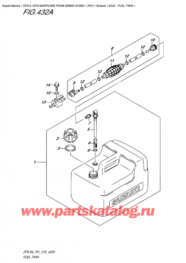  ,    , Suzuki DF9.9A/DF9.9AR FROM 00994F-610001~ (P01)  ,  